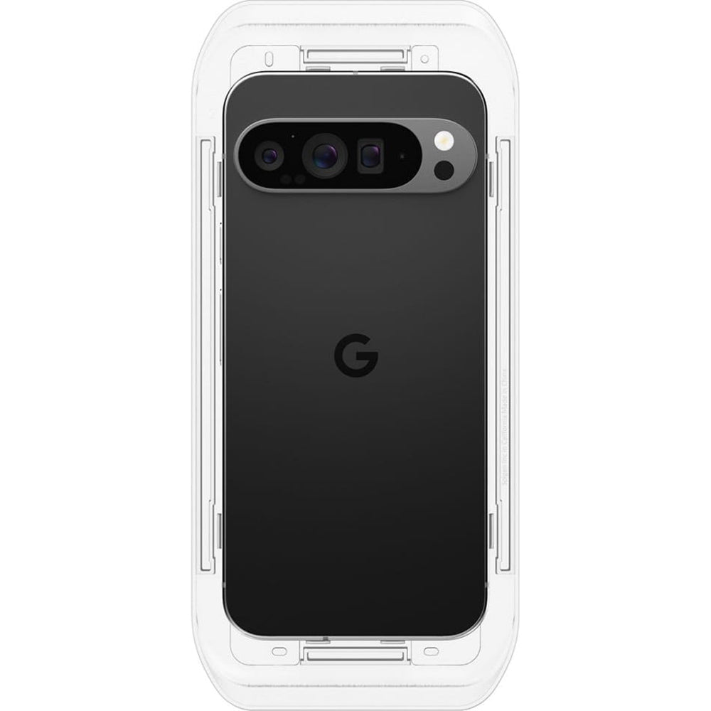 Pellicola protettiva Schermo Spigen GlastR EZ FIT per Google Pixel 9 Pro XL, Vetro Temperato, Full Glue, Set 2 pezzi AGL08445