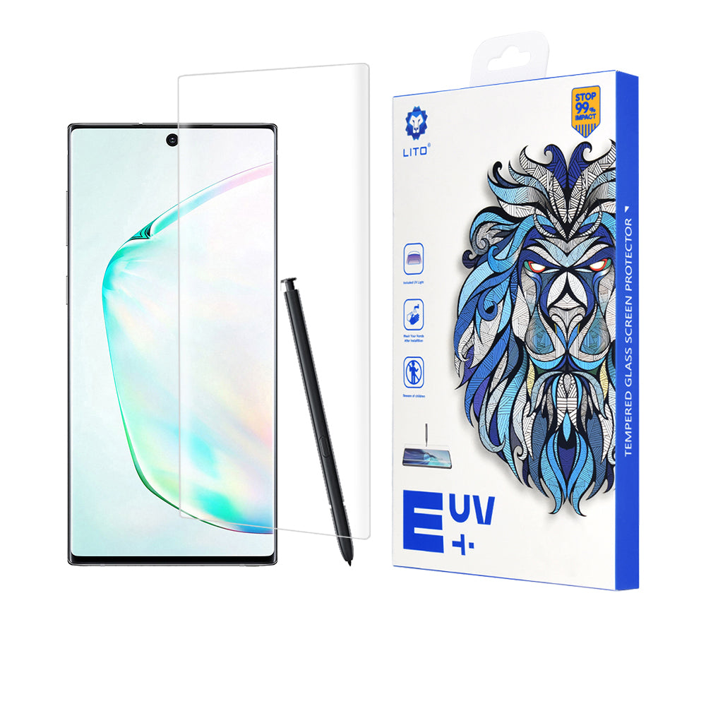 Pellicola protettiva per schermo Lito per Samsung Galaxy Note 10+ 5G N976 / Note 10+ N975, Vetro temperato, Colla UV, 3D