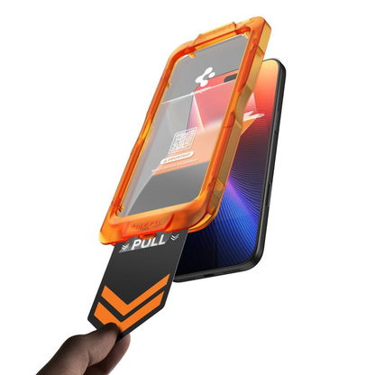 Pellicola Protettiva Schermo Spigen GlastR Align Master Slim per Apple iPhone 17 Pro Max, Vetro Temperato, Full Glue, Set 3 pezzi