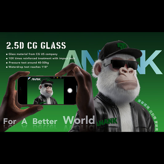 Film de protection écran Anank 10X Reinforced CG pour Apple iPhone 17, Verre Trempé, Full Glue, 2.5D, Noir