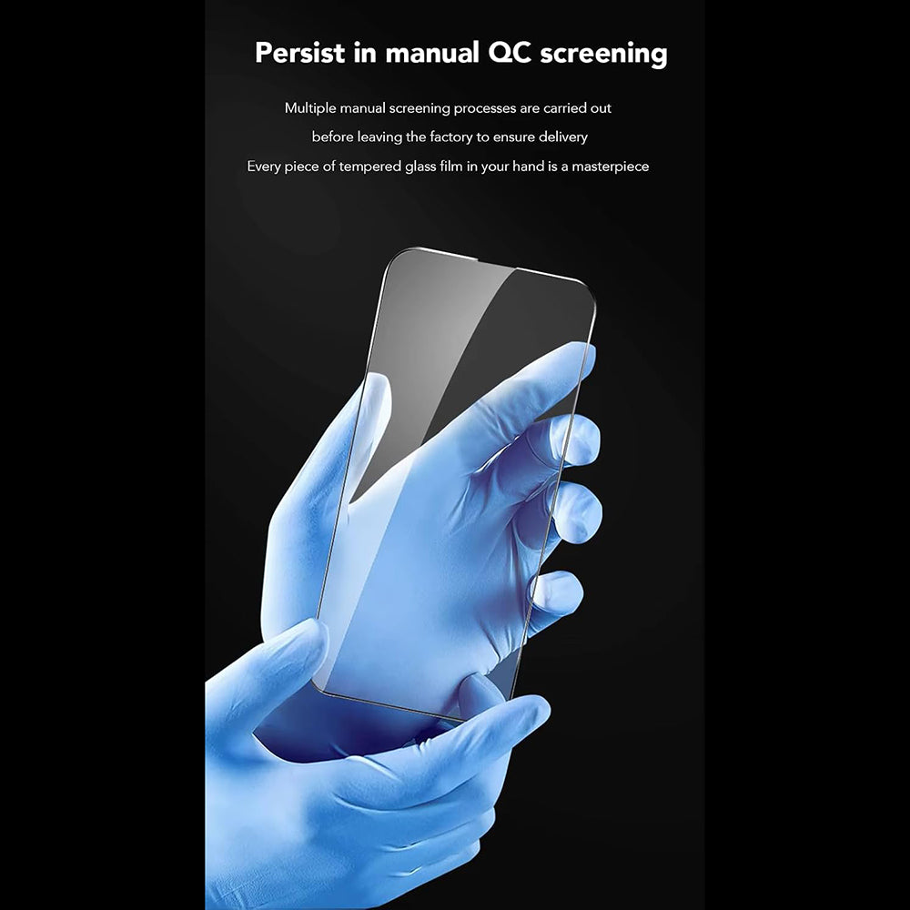 Pellicola protettiva per schermo Anank 1X Rinforzata Anti-Impronte per Apple iPhone 16, Vetro Temperato, Colla Completa, 2.5D, Nera