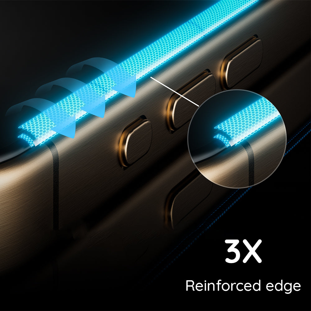 Film de protection d'écran Anank 3X Renforcé pour Apple iPhone 14 Pro, Verre Trempé, Collage Complet, 2.5D, Noir