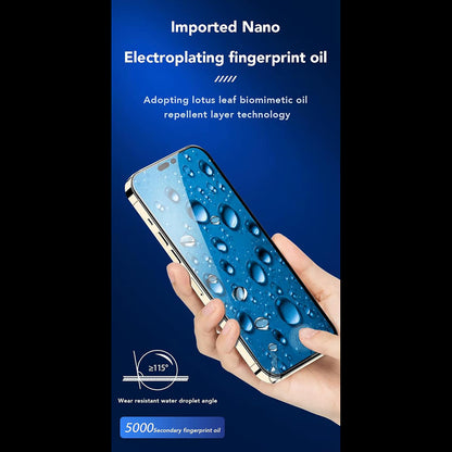 Anank 3X Verstärkte Schutzfolie für Apple iPhone 16 Pro, Gehärtetes Glas, Vollkleber, 2.5D, Schwarz