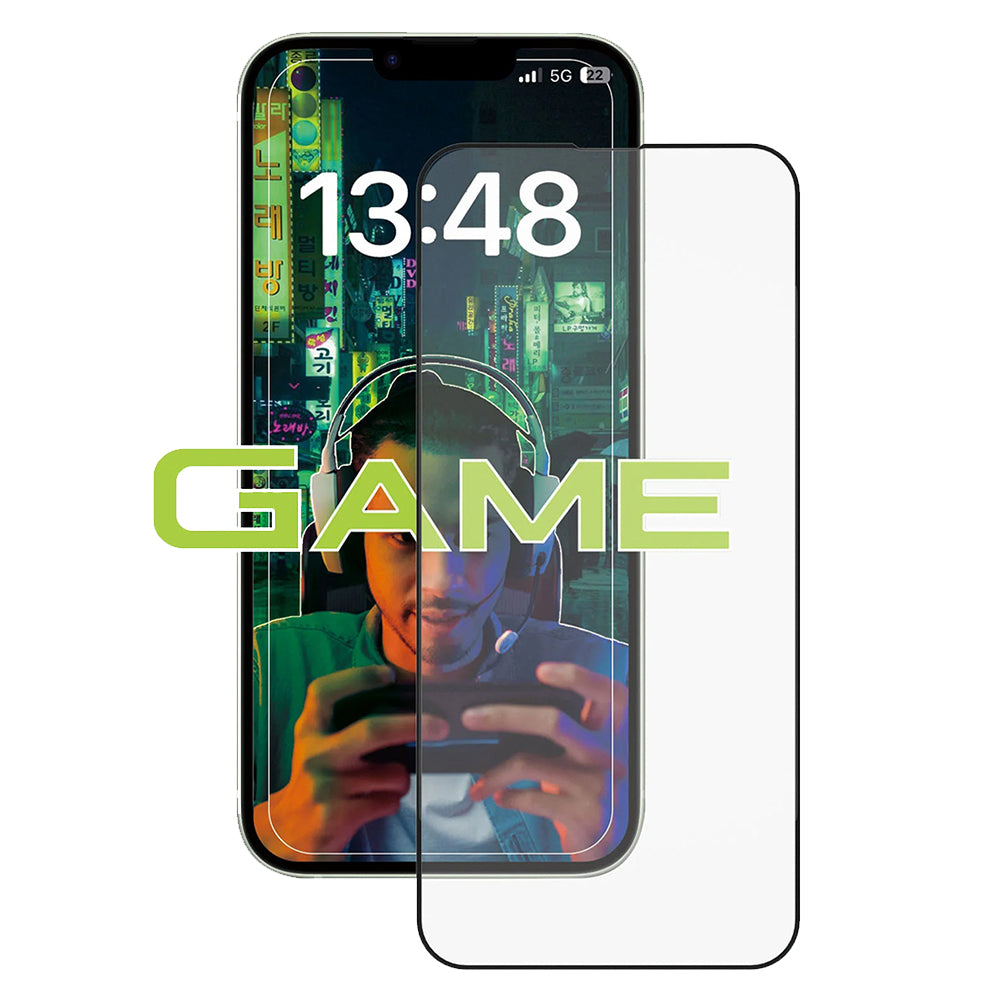 Film de protection d'écran Anank Anti-empreintes pour Apple iPhone 17e / 16e / 14 / 13 Pro, Verre trempé, Collage complet, 2.5D, Noir