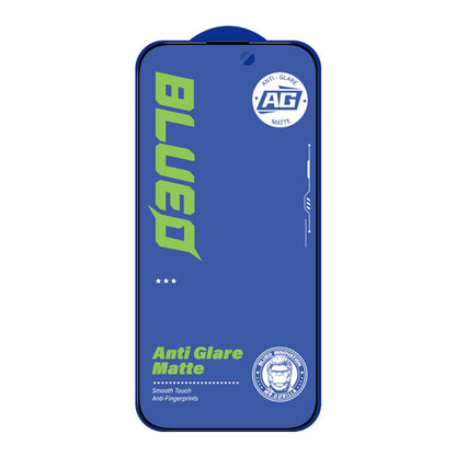 Film de protection d'écran Blueo Anti-Reflet pour Apple iPhone 14 Plus / 13 Pro Max, Verre Trempé, Collage Complet, Noir