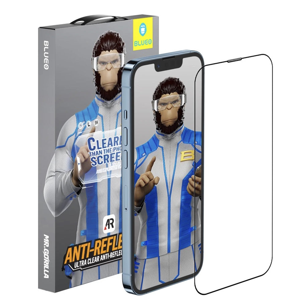 Film de protection écran Blueo Anti-Reflective HD Applicator Pro pour Apple iPhone 17 Air, Verre Trempé, Full Glue, Noir