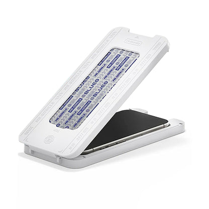 Pellicola Protettiva Schermo Blueo Crystal Anti-Graffio Applicatore per Apple iPhone 17 Pro / 17 / 16 Pro, Vetro Temperato, Full Glue, Nera