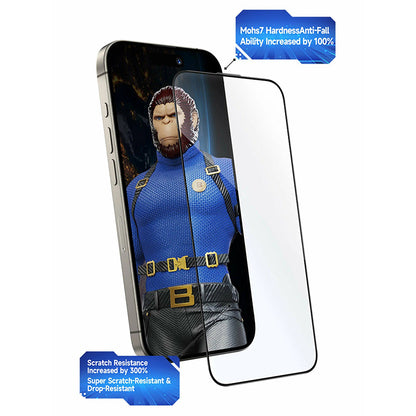 Pellicola Protettiva Schermo Blueo Crystal Anti-Graffio Applicatore per Apple iPhone 17 Pro / 17 / 16 Pro, Vetro Temperato, Full Glue, Nera