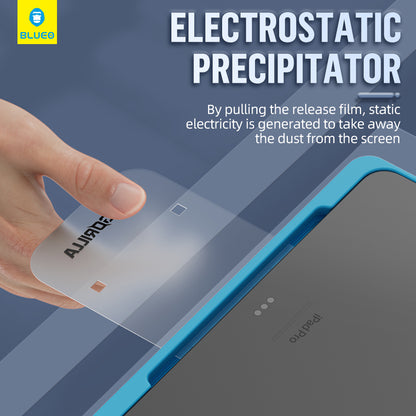 Film de protection d'écran Blueo HD Applicator Pro pour Apple iPad 10.2 (2021) / 10.2 (2020) / 10.2 (2019), Verre trempé, Collage intégral
