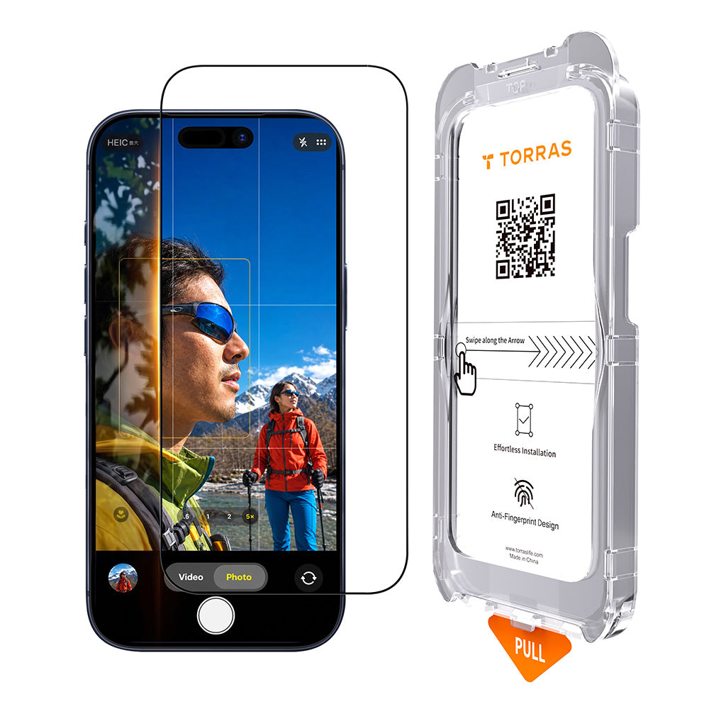 Pellicola protettiva per schermo Torras Sunview AR per Apple iPhone 18 Pro / 17 Pro, Vetro temperato, Full Glue