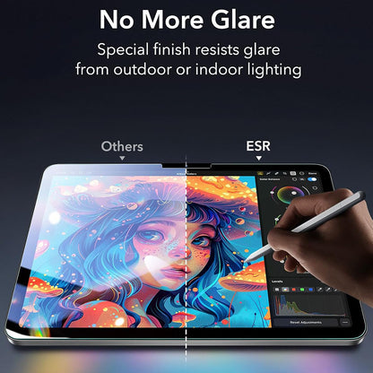 Pellicola protettiva per schermo ESR Armorite Paper Feel UltraFit per Apple iPad Air 11 (2026) / Air 11 (2025), Vetro Temperato, Full Glue, Set 2 pezzi
