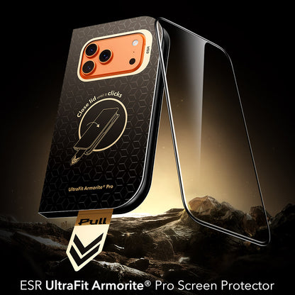 Pellicola protettiva per schermo ESR Armorite Pro UltraFit per Apple iPhone 18 Pro Max / 17 Pro Max, Vetro temperato, Full Glue, Nero