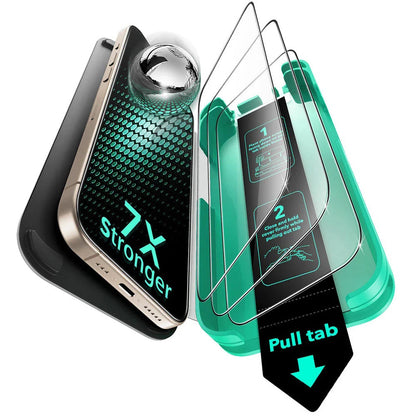 Schutzfolie ESR Armorite UltraFit für Apple iPhone 17 Pro, gehärtetes Glas, Full Glue, Set 3 Stück