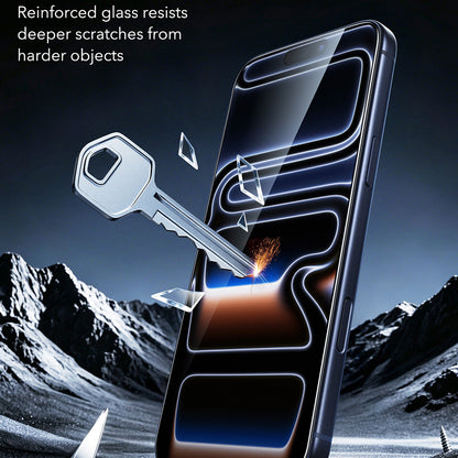 Pellicola protettiva per schermo ESR Armorite UltraFit per Apple iPhone 18 Pro / 17 Pro, vetro temperato, Full Glue, set da 2 pezzi, nero