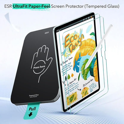 Film de protection d'écran ESR Paper Feel UltraFit pour Apple iPad Air 11 (2026) / Air 11 (2025), Plastique, Lot de 2 pièces