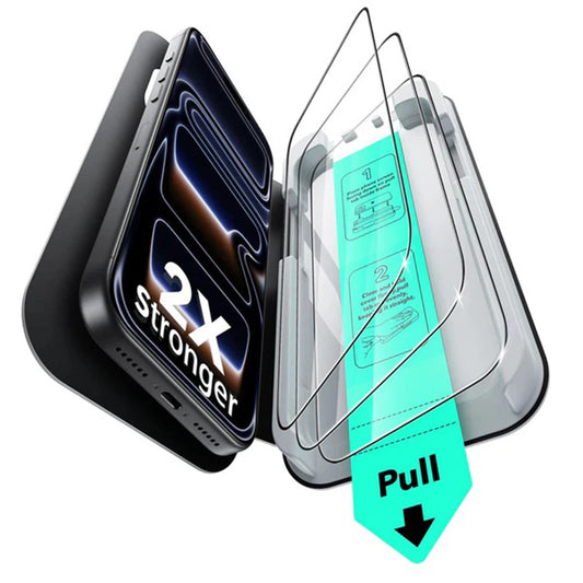 Film de protection d'écran ESR UltraFit pour Apple iPhone 18 Pro / 17 Pro, Verre trempé, Collage intégral, Lot de 3 pièces, Noir