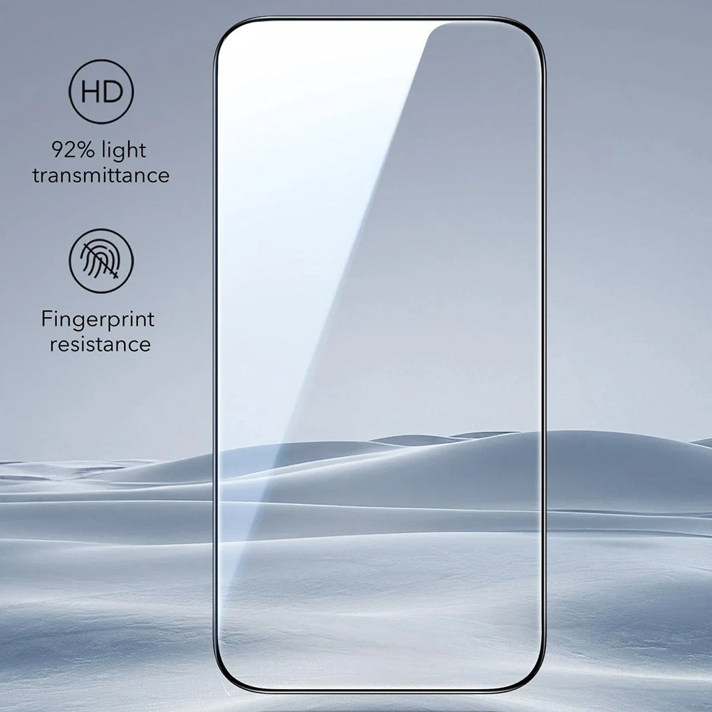 Film de protection d'écran ESR UltraFit pour Apple iPhone 18 Pro Max / 17 Pro Max, Verre trempé, Collage intégral, Lot de 3 pièces, Noir