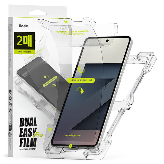 Pellicola Protettiva Interna Schermo Ringke Dual Easy Pro per Samsung Galaxy Z Flip7 F766, Plastica, Set 2 pezzi