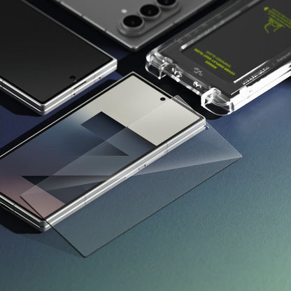 Film de protection Écran Extérieur Ringke Easy Slide pour Samsung Galaxy Z Fold7 F966, Verre Trempé, Full Glue, Set de 2 pièces
