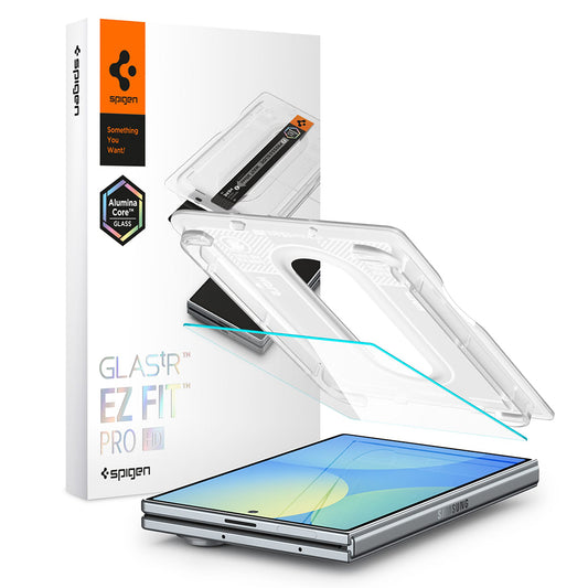Pellicola protettiva per schermo esterno Spigen GlastR EZ FIT Pro HD per Samsung Galaxy Z Fold8 F971, Vetro temperato, Full Glue AGL11942