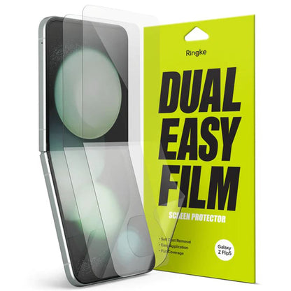 Film de protection Écran Intérieur Ringke Dual Easy pour Samsung Galaxy Z Flip5 F731, Plastique, Lot de 2 pièces