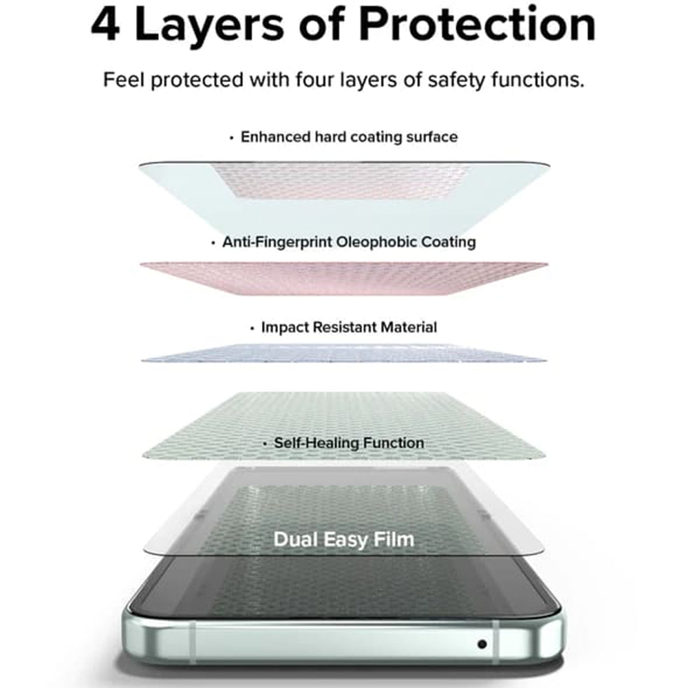 Film de protection Écran Intérieur Ringke Dual Easy pour Samsung Galaxy Z Flip5 F731, Plastique, Lot de 2 pièces