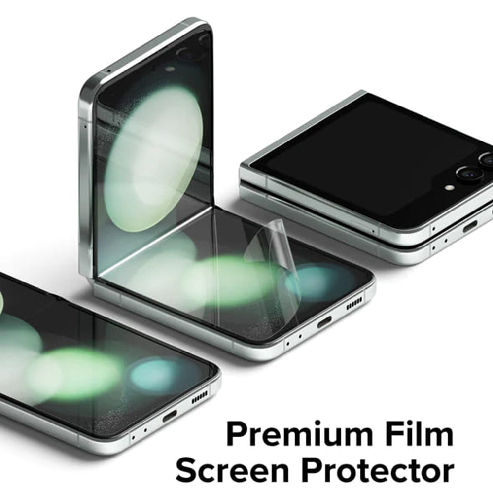 Film de protection Écran Intérieur Ringke Dual Easy pour Samsung Galaxy Z Flip5 F731, Plastique, Lot de 2 pièces