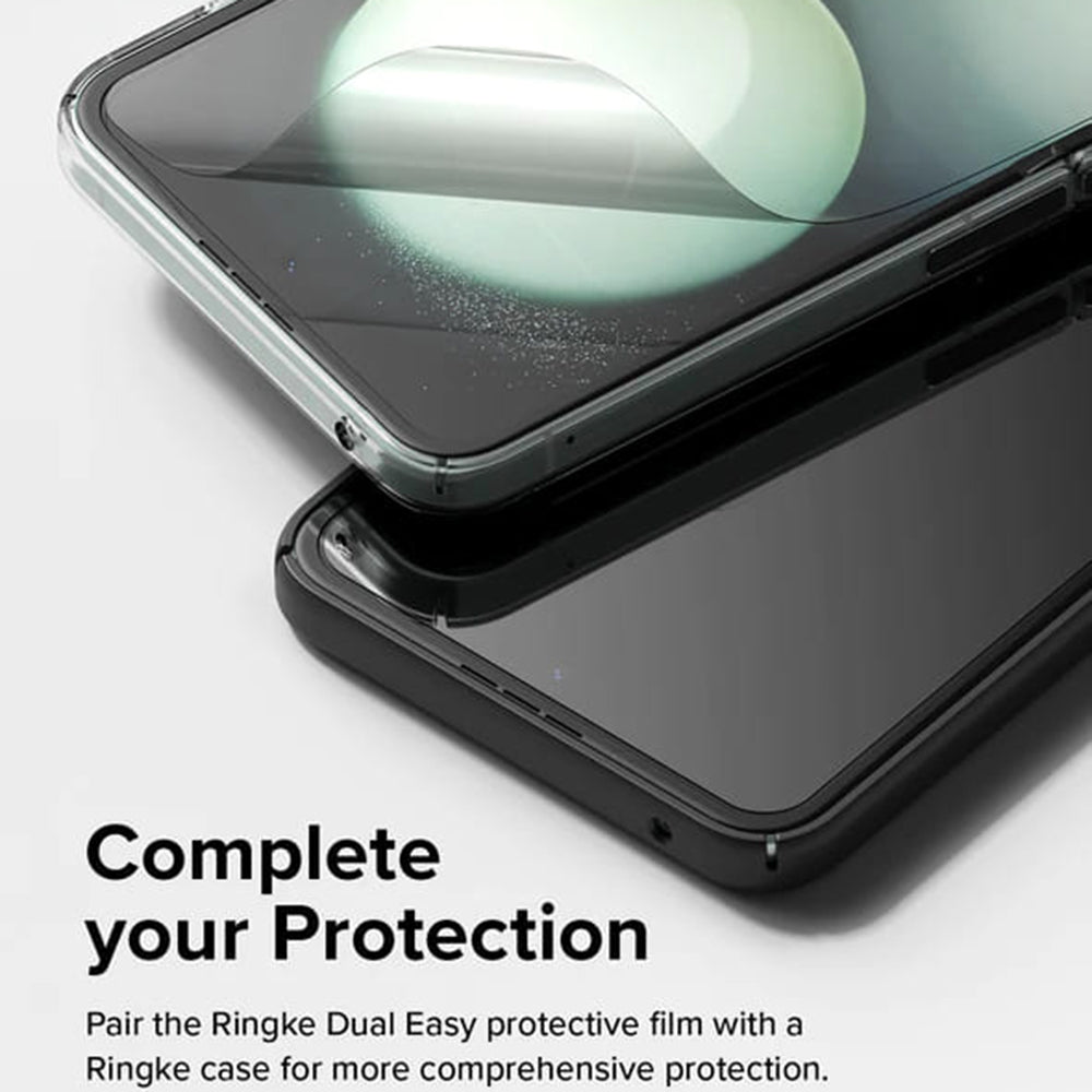 Film de protection Écran Intérieur Ringke Dual Easy pour Samsung Galaxy Z Flip5 F731, Plastique, Lot de 2 pièces