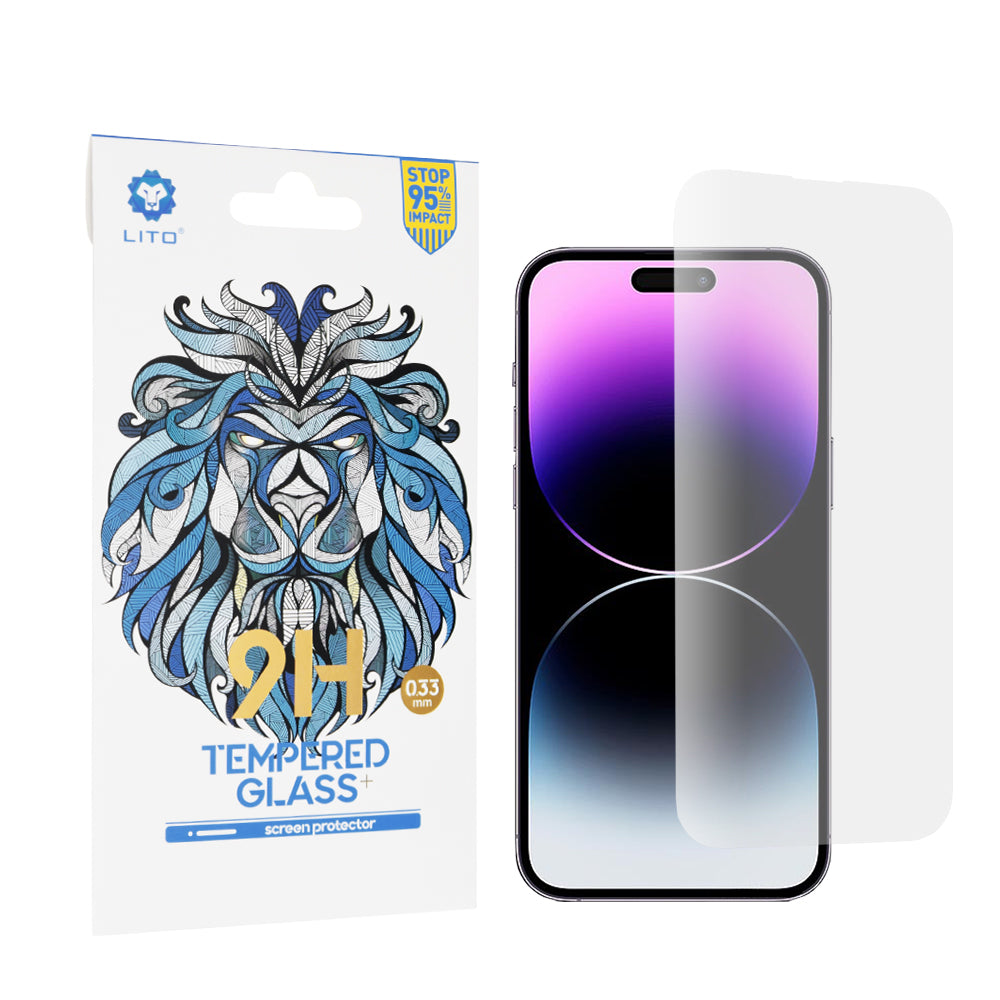 Pellicola protettiva per schermo Lito Classic per Apple iPhone 14 Pro Max, Vetro temperato, Full Glue, 2.5D