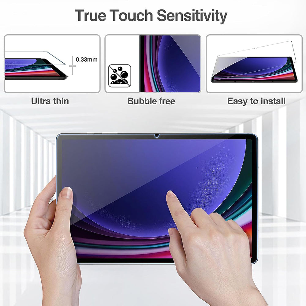 Film de protection d'écran Lito Classic pour Samsung Galaxy Tab S10+ / Tab S9 FE+ / Tab S9+, Verre trempé, Full Glue, 2.5D