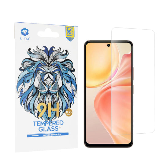 Film de protection d'écran Lito Classic pour vivo Y28 4G, Verre trempé, Full Glue, 2.5D