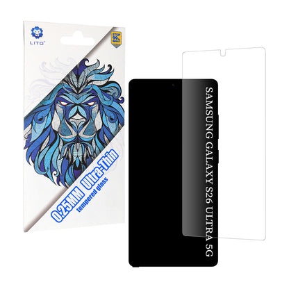 Lito Classic Ultra Thin Screen Protector for Samsung Galaxy S26 Ultra, Tempered Glass, Full Glue, 2.5D