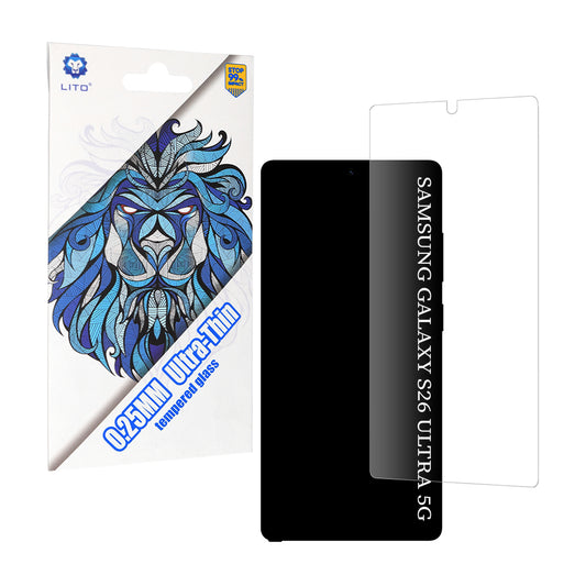 Film de protection d'écran Lito Classic Ultra Thin pour Samsung Galaxy S26 Ultra, Verre Trempé, Full Glue, 2.5D