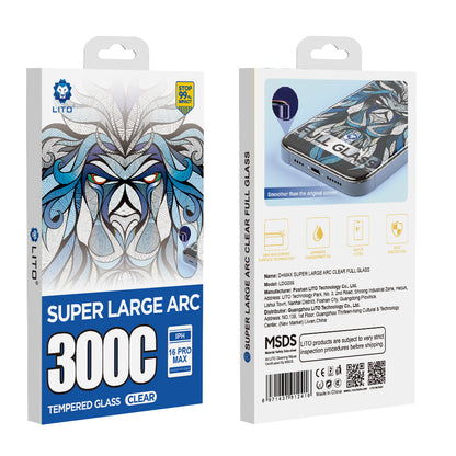 Lito D+ Max 300C Screen Protector for Apple iPhone 16 Plus, Tempered Glass, Full Glue