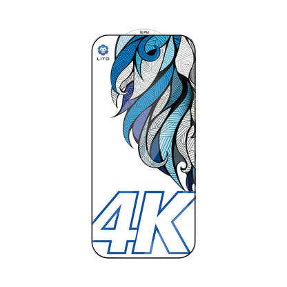 Film de protection écran Lito D+ Max 4K pour Apple iPhone 17 / 16 Pro, Verre Trempé, Full Glue, Noir