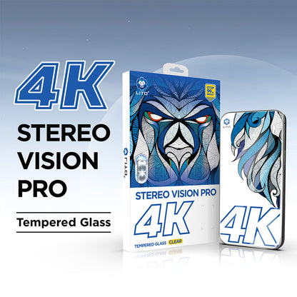 Film de protection écran Lito D+ Max 4K pour Apple iPhone 17 / 16 Pro, Verre Trempé, Full Glue, Noir