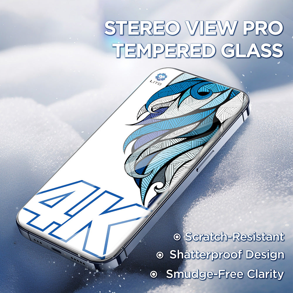 Schutzfolie Lito D+ Max 4K für Apple iPhone 17 Pro Max, Gehärtetes Glas, Vollverklebung, Schwarz