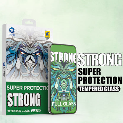 Schutzfolie Lito D+ Max Strong für Apple iPhone 17 / 16 Pro, Gehärtetes Glas, Vollverklebung, Schwarz