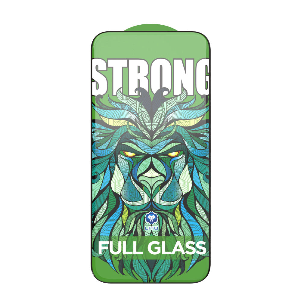 Schutzfolie Lito D+ Max Strong für Apple iPhone 17 / 16 Pro, Gehärtetes Glas, Vollverklebung, Schwarz