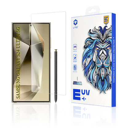 Lito Displayschutzfolie für Samsung Galaxy S24 Ultra S928, gehärtetes Glas, UV-Kleber, 3D