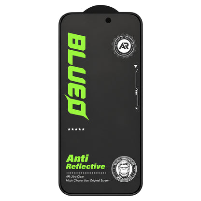Protection d’écran Matte Blueo Anti-Reflective HD pour Apple iPhone 18 Pro Max, verre trempé, adhésif intégral, noir