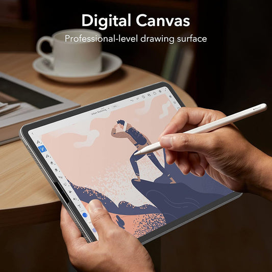 Film de protection écran mat ESR Paper Feel pour Apple iPad Pro 12.9 (2022) / Pro 12.9 (2021) / Pro 12.9 (2020), Plastique, Lot de 2 pièces