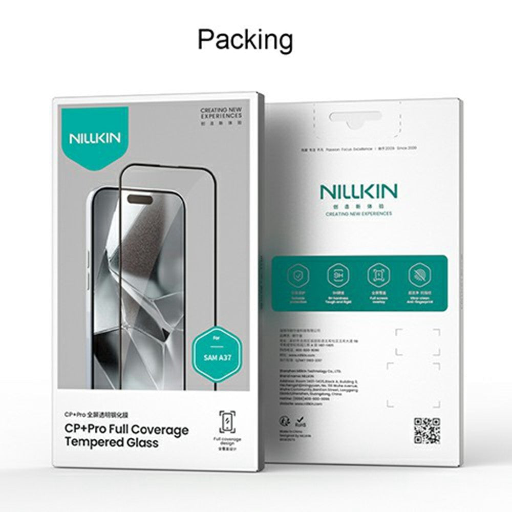 Film de protection d'écran Nillkin CP+ Pro pour Samsung Galaxy A37 5G, Verre trempé, Collage complet, Noir