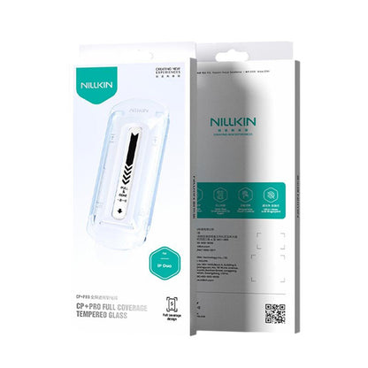 Film de protection d’écran extérieur Nillkin CP+ Pro avec applicateur pour Apple iPhone Duo, verre trempé, adhésif intégral, noir