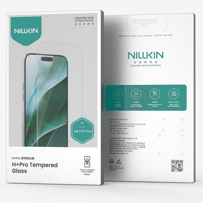 Film de protection d'écran Nillkin H+ Pro pour Xiaomi 17 Pro / 17, Verre trempé, Collage complet
