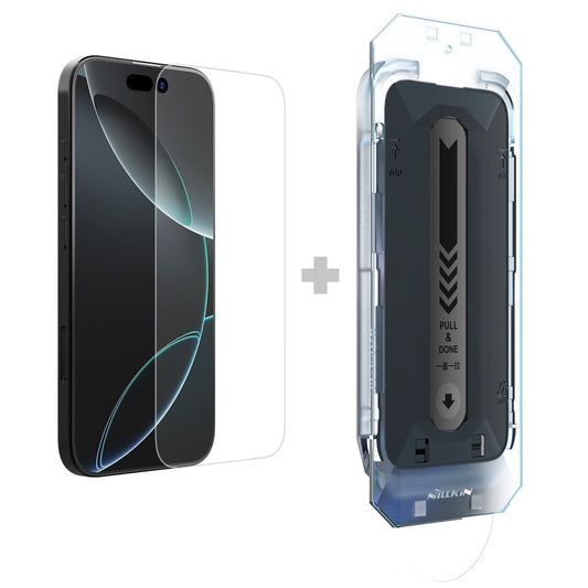 Film de protection d'écran Nillkin H+ Pro avec applicateur pour Apple iPhone 16, Verre trempé, Collage intégral