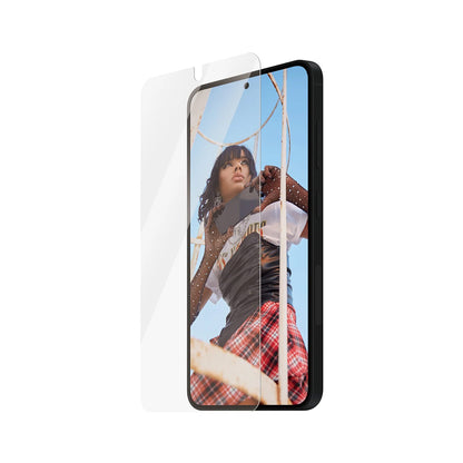 Pellicola protettiva PanzerGlass Safe per schermo. Ultra-Wide Fit EasyAligner per Samsung Galaxy S25 S931 / S24 S921, Vetro Temperato, Full Glue.