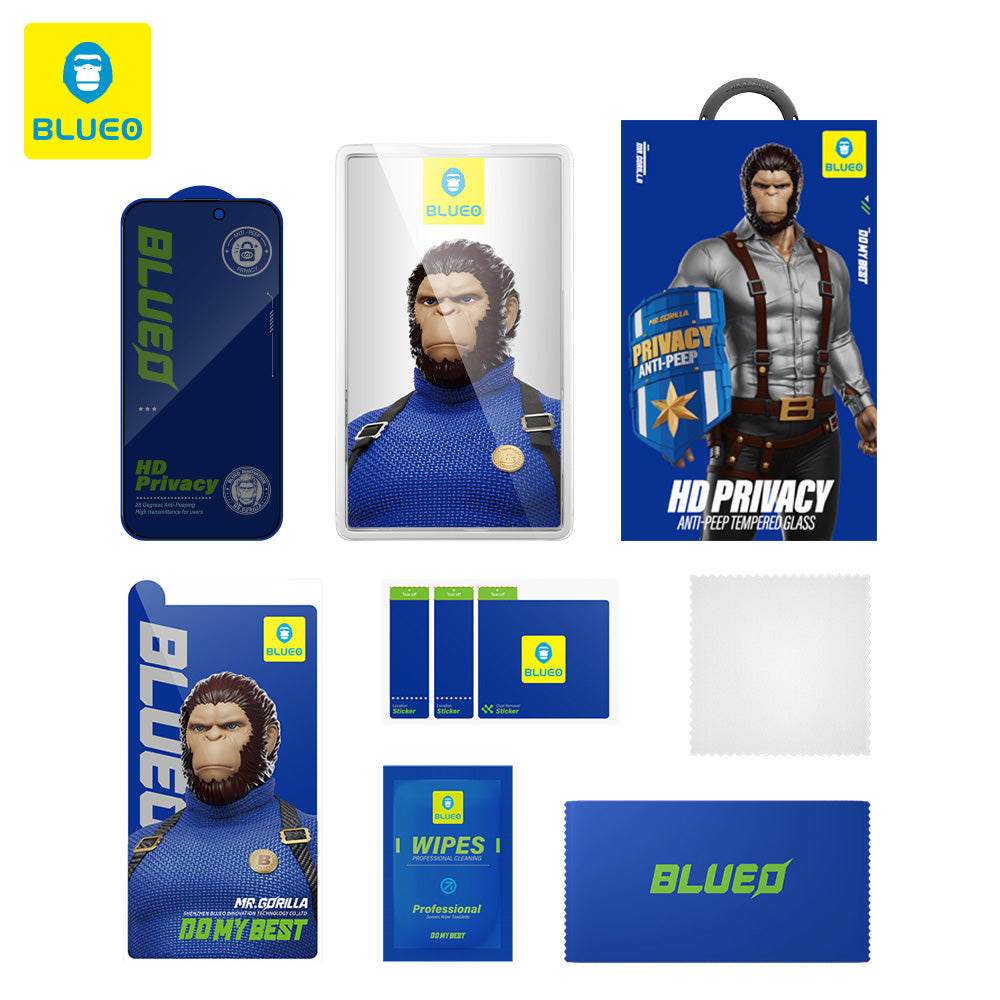 Schutzfolie Ecran Privacy Blueo Anti-Peep für Samsung Galaxy S26 S942, Gehärtetes Glas, Vollverklebung