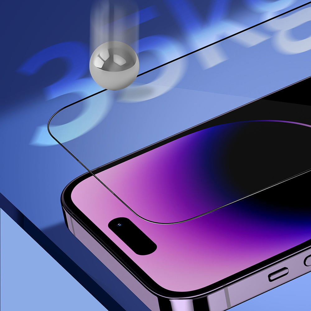 Blueo Premium Sapphire Applicator Privacy-Displayschutzfolie für Apple iPhone 18 Pro, gehärtetes Glas, vollflächig klebend