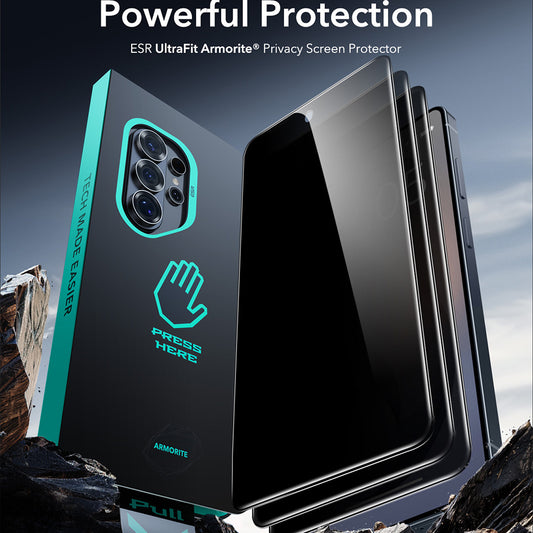 Pellicola Protettiva Privacy ESR Armorite per Samsung Galaxy S26 Ultra, Vetro Temperato, Full Glue